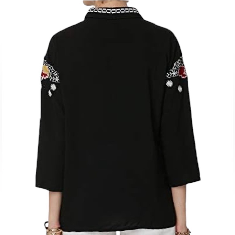Johnny Was heavily embroidered feathers tunic (oversized) NWT RARE - Picture 4 of 13